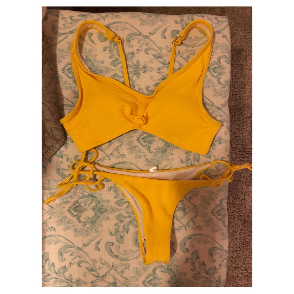 Brazilian yellow bikini